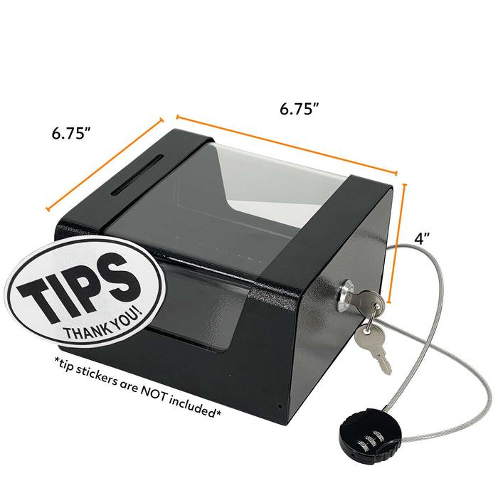 D8H - Steel Locking Tip Box with Combination Cable Lock