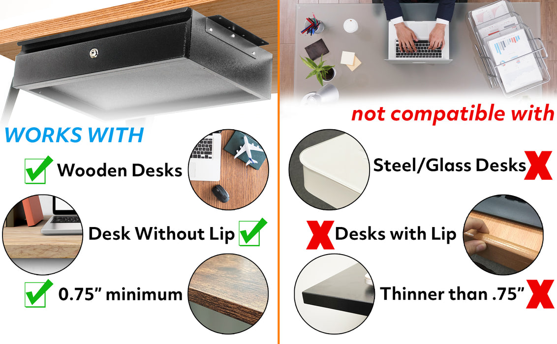 DR1 - 17.75'' Steel Under Desk Drawer