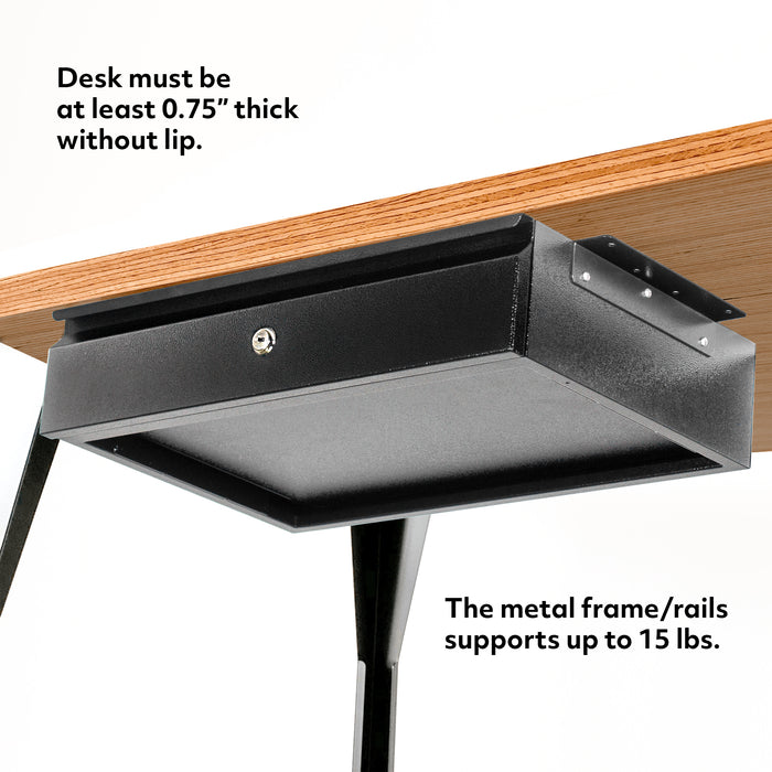 Under desk metal shelf hotsell
