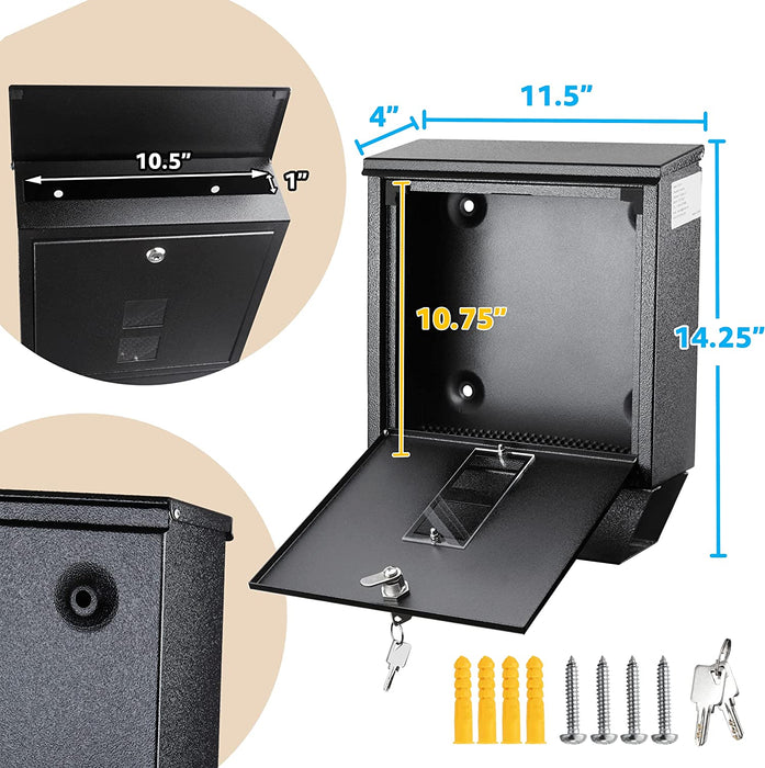 D21AH - Rainproof Galvanized Steel Locking Mail Box