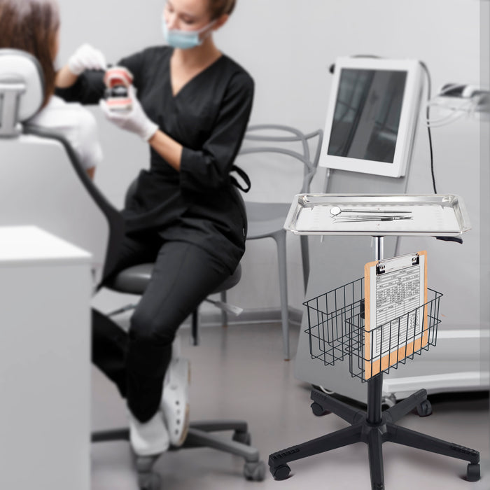 Q5T - Pneumatic Stainless Steel Tray Cart with Baskets