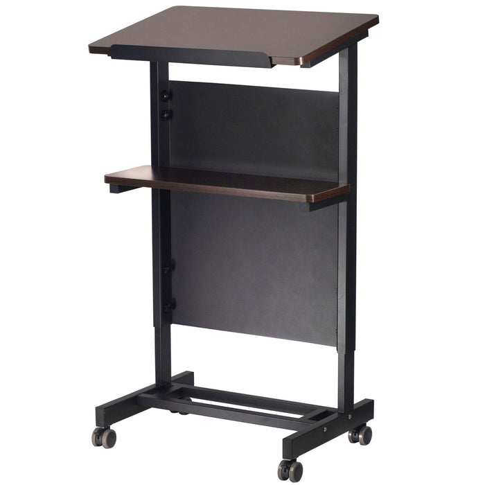 POCHAR-T7H-Height-Adjustable-Mobile-Rolling-Podium-Lectern-for-Classroom-and-Church