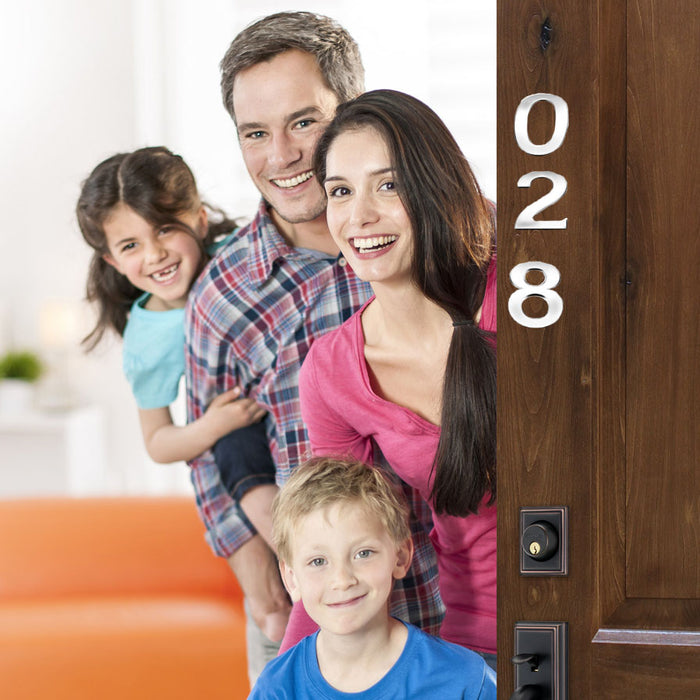 Plastic Reflective Mail Box Numbers - Two Sets of 0 to 9