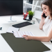 POCHAR-PD1-Gray-PU-Leather-Desk-Mat-Double-Sided-Large-Desk-Blotter